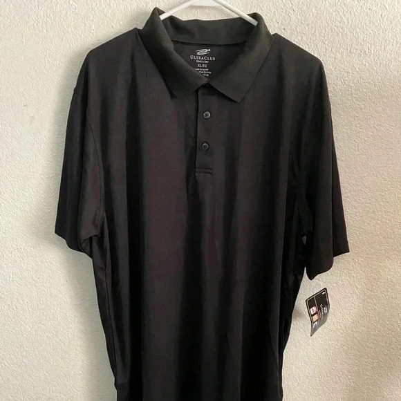 💥🆕Ultra Club Men Black Cool & Dry Performance Polo Shirt XL🆕 - Picture 1 of 9